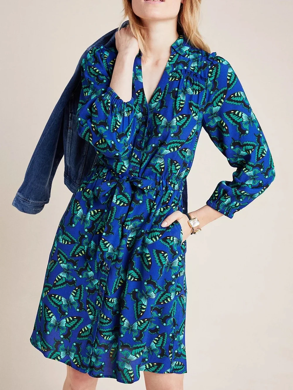 Maeve -  Butterfly Print Pippa Shirtdress